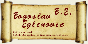 Bogoslav Eglenović vizit kartica